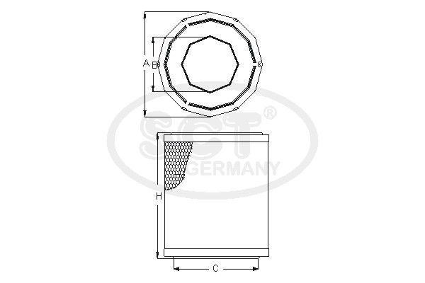 SCT GERMANY Воздушный фильтр SB 2153